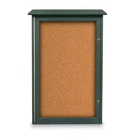 United Visual Products Indoor Enclosed Combo Board, 72"x36", Satin Frame/Blue & Rubber UVCB7236-BLUE-RUBBER